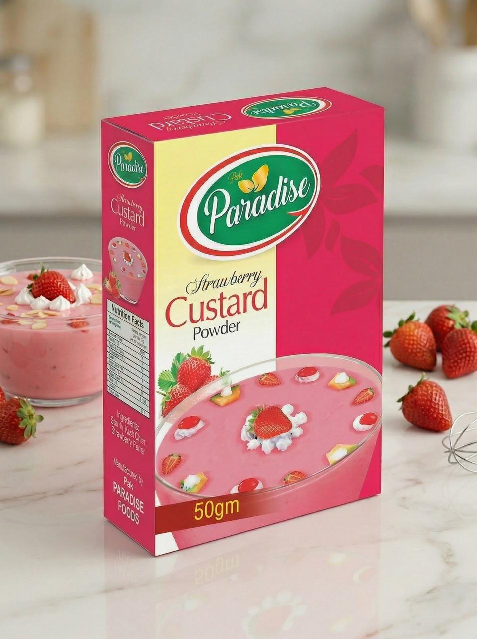 Custard-Strawberry-50gm-PakParadise-Foods
